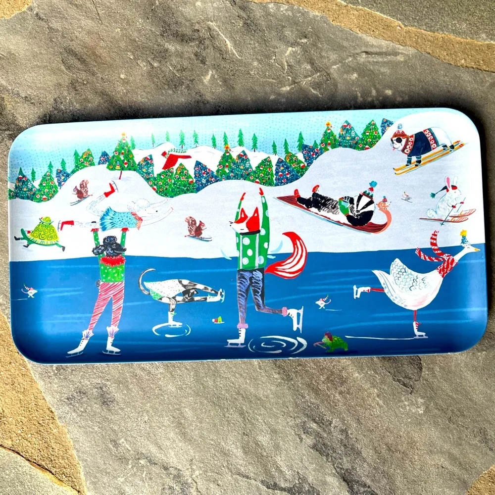 Bamboo Melamine -Ice Skating Serving Platter
